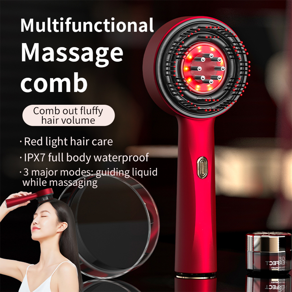 Hair Care For Hair Loss - Electric Vibration Massage Comb Red Light