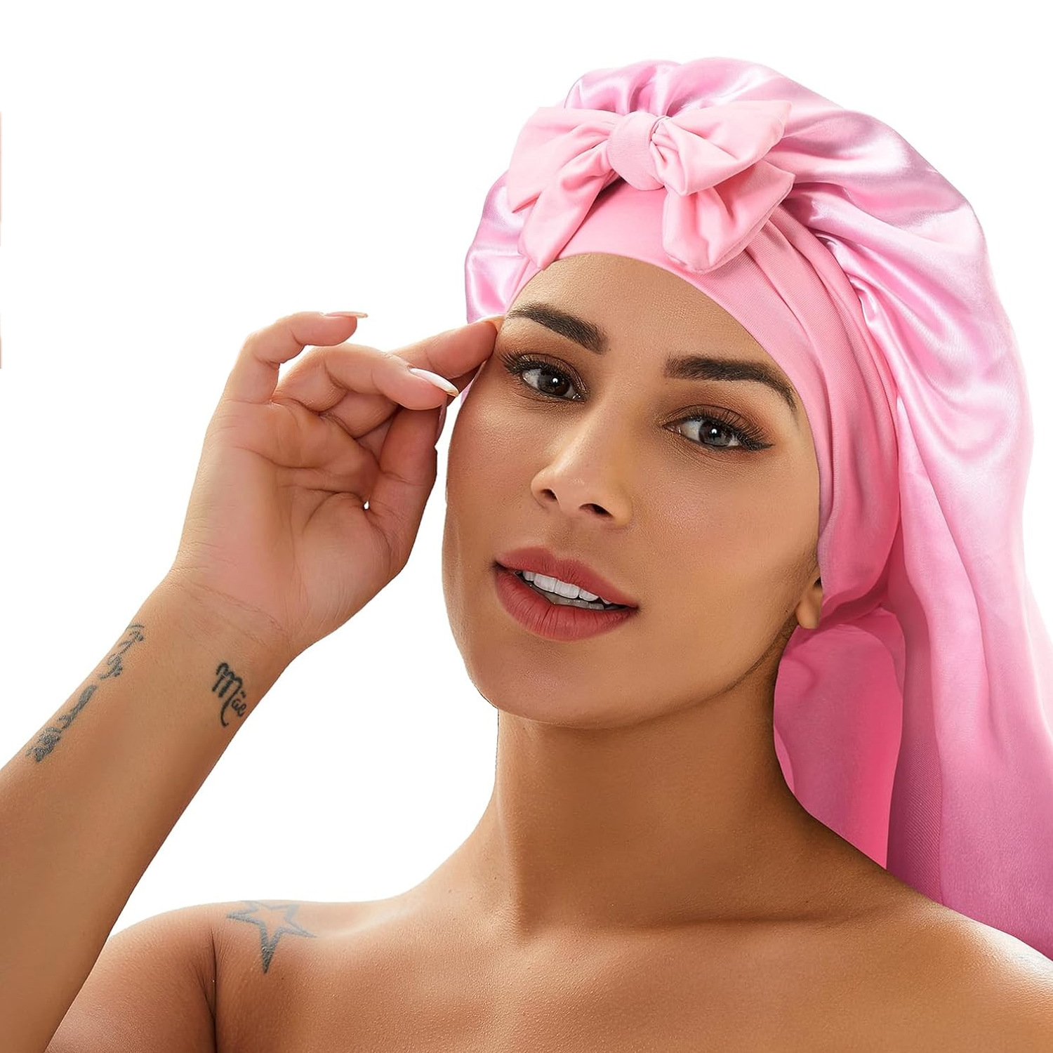 Long Satin Bonnet for Women, S - Hair Care Night Routine 리뷰 및 가격