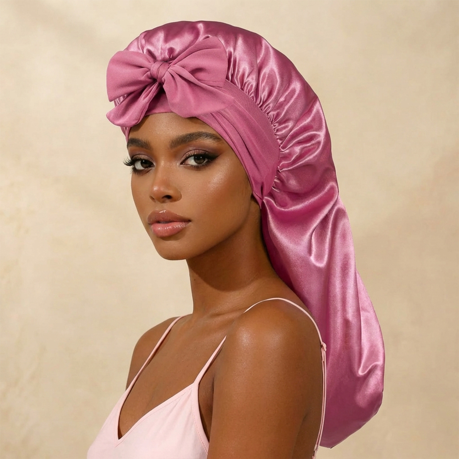 Long Satin Bonnet for Women, S - Hair Care Night Routine 리뷰 및 가격