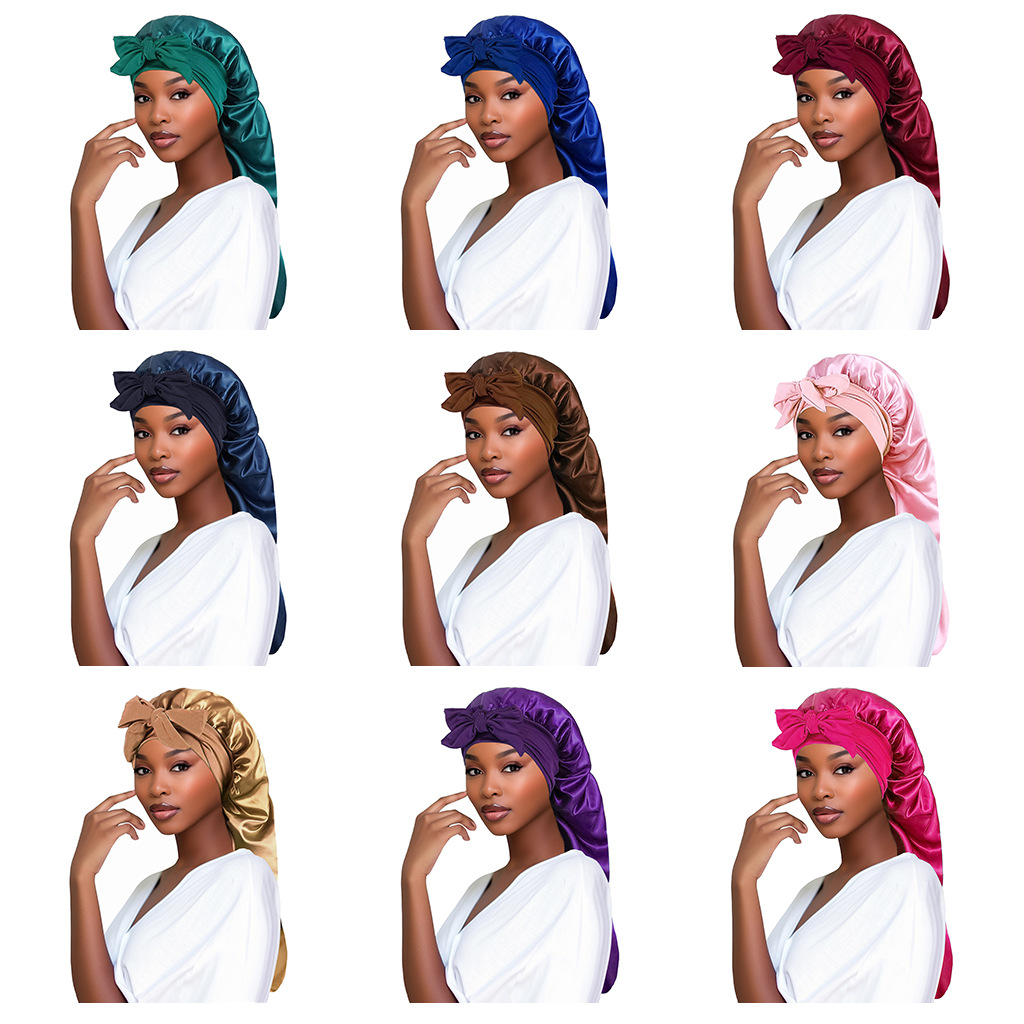 Long Satin Bonnet for Women, S - Hair Care Night Routine 리뷰 및 가격